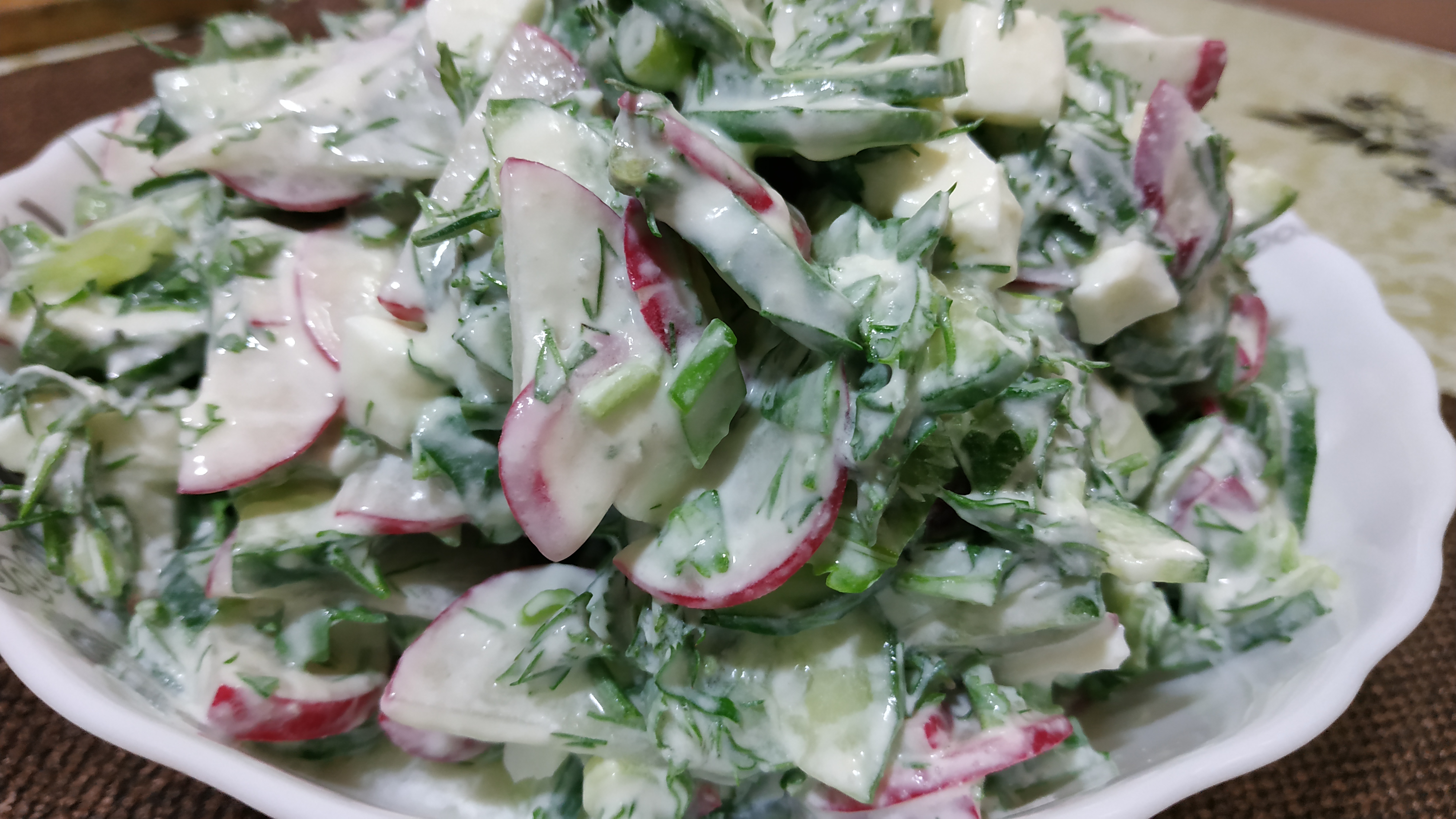 Салат без майонеза С огурцом и редиской _ Radish salad