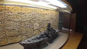 АКВАРИУМИСТИКА | Задняя  стенка из камня. Линкор на суше ))