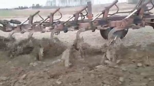 Пахота на Т150К Плуг: ППГ 5-40