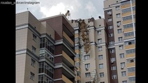В Казани во время грозы упал башенный кран