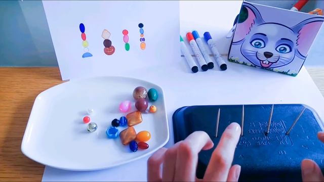 Развивающая дидактическая игра с бусинами "Повтори по образцу" своими руками смотреть онлайн