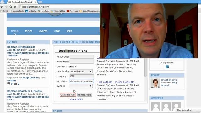 LinkedIn Alerts with Boolean Strings