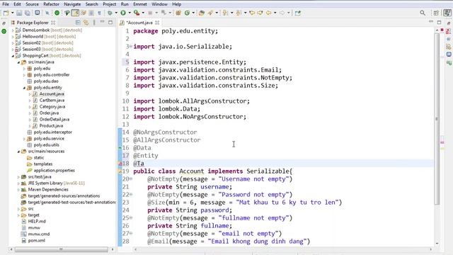 SOF3021 Java5 Hướng dẫn tạo database với jpa repository Lab5 p1