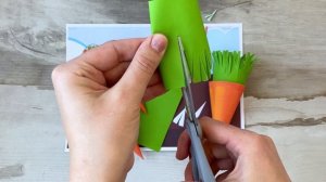 Объёмная аппликация из бумаги овощи / морковь из бумаги своими руками, поделка, летние поделки детя