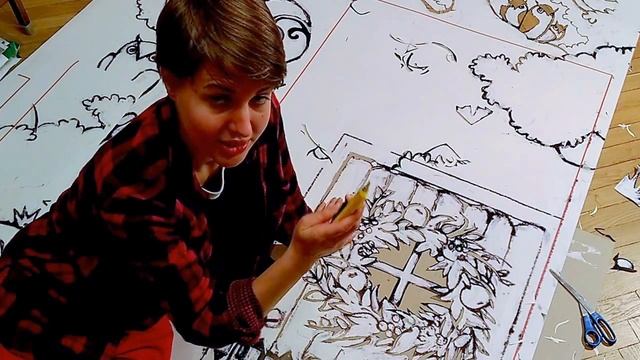 Делаем трафарет для росписи стены смотреть онлайн