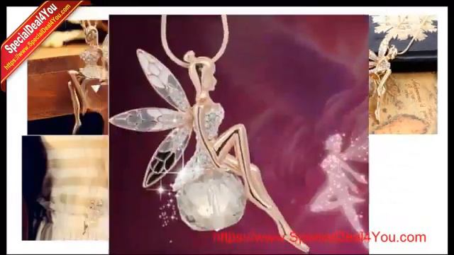 Crystal Fairy Necklace | Gold-Plated Wing ANGEL-FAIRY NECKLACE