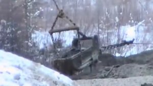 Добыча золота драгой 180 в ноябре. Поселок Беличан. Сусуманский район. Колыма