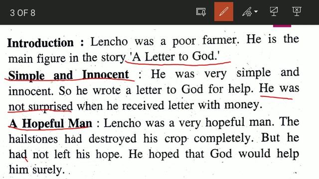Character Sketch of Lencho |A LETTER TO GOD | Class 10 English | Class 10th English UP Board 2022