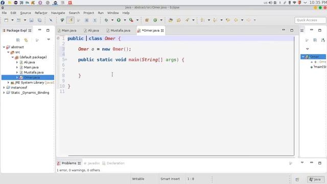 134 Java Abstract Class method كلاس التجريد جافا смотреть онлайн
