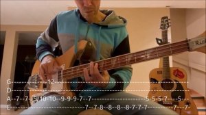 Dua Lipa - Break My Heart (bass cover with tab)