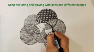 DOODLE ART | ZENTANGLE ART | SIMPLE STEPS | COLORFUL DOODLING | FOR BEGINNERS | Age Above 6 years