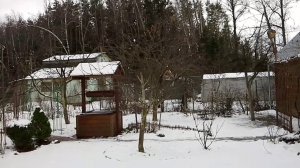 Зима вернулась.На даче 27 марта