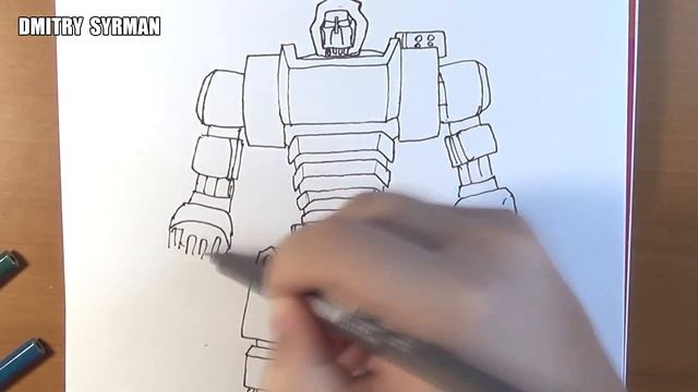 Speed drawing robot Bluebot, Real Steel смотреть онлайн