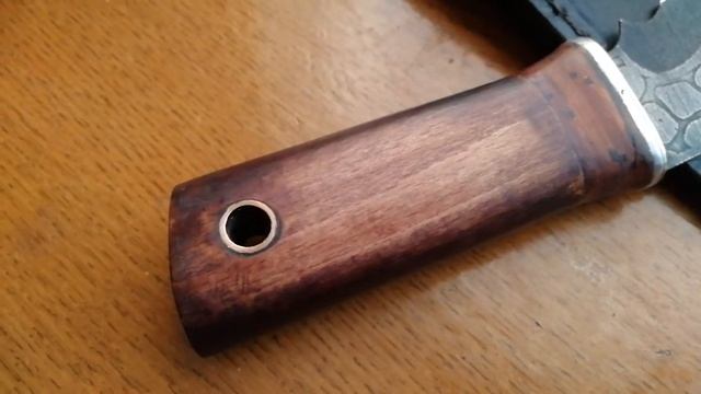 Нож скиннер из рамной пилы. Рукоять из бука. Чехол из кожи. (skinner). смотреть онлайн