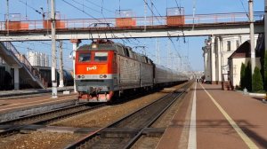 ЧС7-075 отправление поезда №741 Москва-Белгород с Тулы