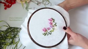Простые цветочки ? Вышивка лентами для начинающих / A beautiful and simple flower made from ribbon