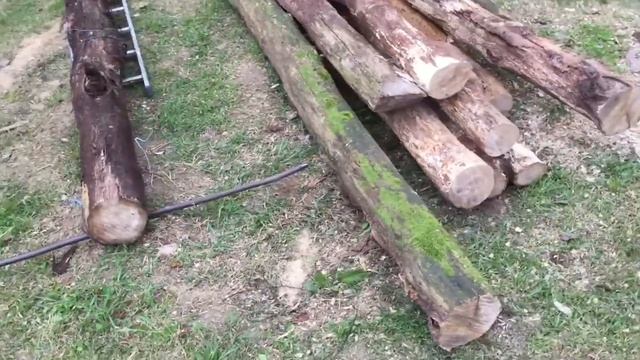 Собираю тележку из алюминиевой лестницы для перевозки бурелома смотреть онлайн