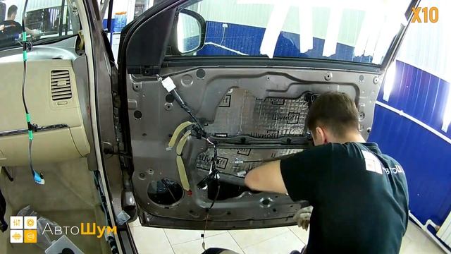 Шумоизоляция дверей Nissan Murano в уровне Экстра. АвтоШум.