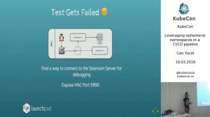Day 1, Leveraging ephemeral namespaces in a CI/CD pipeline; KubeCon EU 2016