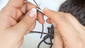 Как связать красивый фиксированный отворот на шапку. Вяжем резинку для шапочки.