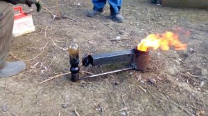 Бюджетная горелка на отработке 4 с кулером от компа