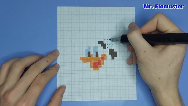 Как Рисовать Дональда Дака ? - Рисунки по клеточкам / How to Draw Donald Duck ? - Pixel art смотреть онлайн