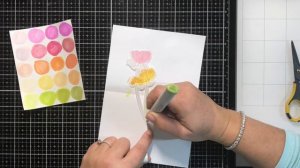 polychromatic watercolor dots