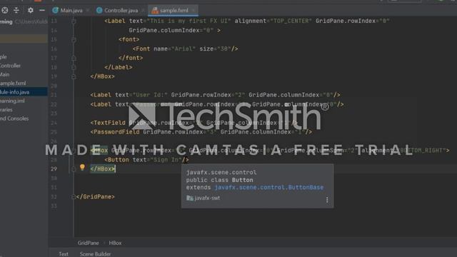 Creating Basic Java UI using Java FX