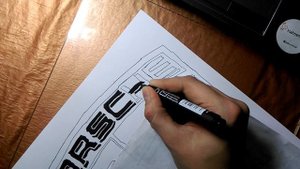 Как нарисовать логотип Порше | How to draw PORSCHE LOGO | Быстрый рисунок логотипа Порше | PORSCHE