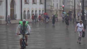 A downpour in Moscow. Ливень в Москве