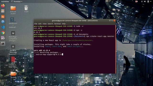 Template not provided using create-react-app in Ubuntu 18.04 смотреть онлайн