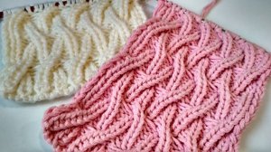 Узор спицами "Танцующие косы". Еще один простой узор в вашу коллекцию