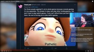 DeadP47 смотрит разоблачение на себя от A ZeDDа «DeadP47 и пиратство. Nintendo-Хейтеры» Часть 1.