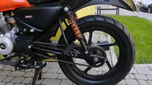 Custom BAJAJ BOXER 150, замена родной резины на дорожную continental 120/90-17.