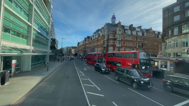 London Bus Ride ?? - Route 390 - Journey from North London passing King's Cross Stn & Oxford Circus
