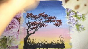 Как ЛЕГКО нарисовать пейзаж гуашью