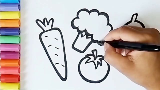 DESENHANDO E PINTANDO LEGUMES FÁCIL | DESENHAR PASSO A PASSO смотреть онлайн