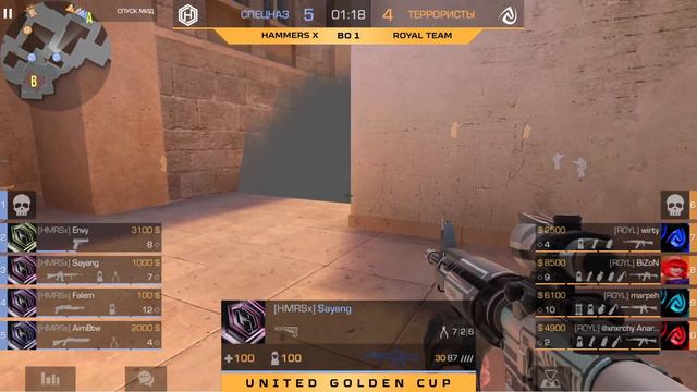 Royal Team VS Hammers X – SEMI-FINAL BO1 – UGC Quals S2 Group D – 50.000₽ | Standoff 2 смотреть онлайн