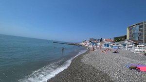 Адлер пляж Чайка!!!! Золотая середина!!! Мой первый пляж!!!!