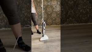 #kitfort   Отмыла полы после ремонта! Обзор паровой швабры Kitfort KT-1008!