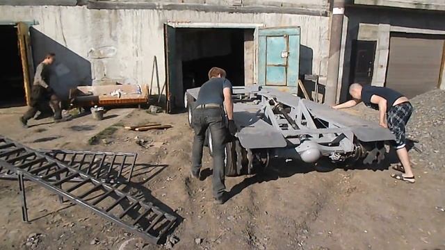 Гусеницы для автомобиля. Вездеход ТСН 74. смотреть онлайн