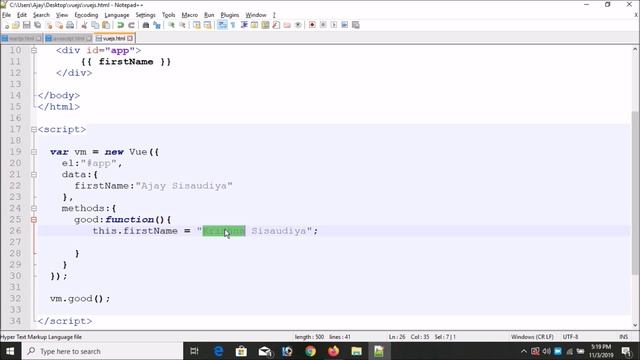 Vuejs Methods Part-04 | How To Define Method in Vue Instance | Vuejs Functions