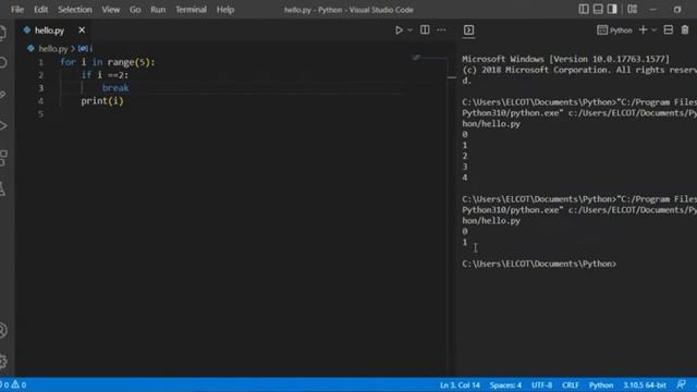Python tutorial in tamil : Break and continue statement in python - Learn python by problem solving