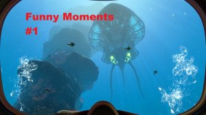 Subnautica. Funny Moments #1. Как я первый раз встретил левиафана-жнеца и строил воздуховод.