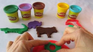 Пластилин Play Doh   Учим цвета и название животных