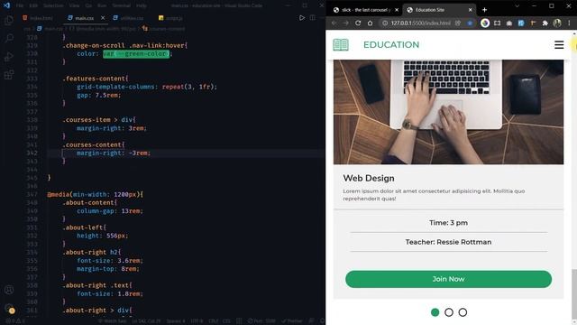 Education Website Template Design Using HTML, CSS & jQuery | With Slick Slider