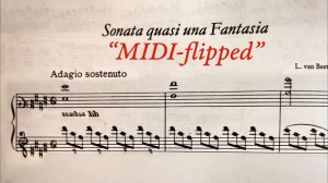 Beethoven’s Moonlight Sonata (1st movement) MIDI-flipped