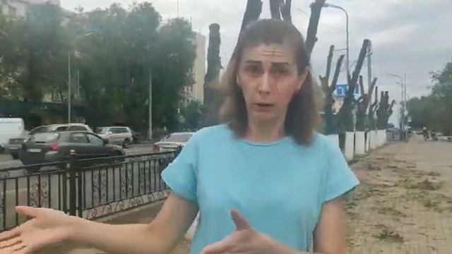 Экологи по поводу подрезки деревьев на Бухар- Жырау
