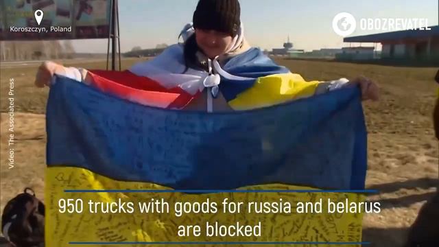 Русские фуры на польско-белоруской границе уже никуда не едут.Как там ваше импортозамещение, ванька смотреть онлайн