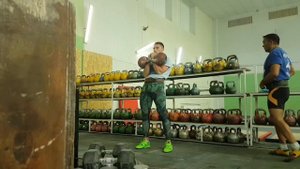 Гиревая тренировка с 32 кг. Марков Иван.